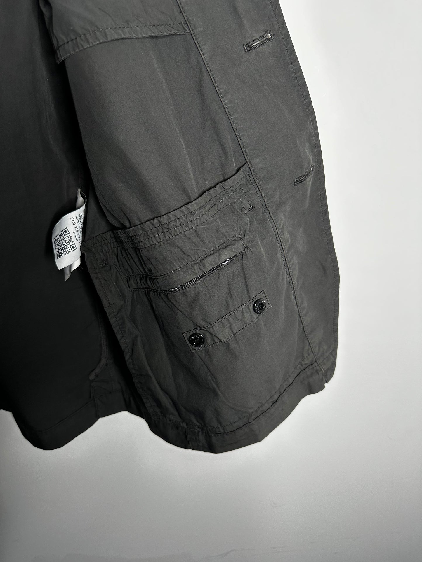 Stone Island Grey Tela Paracadute Blazer Jacket - Large