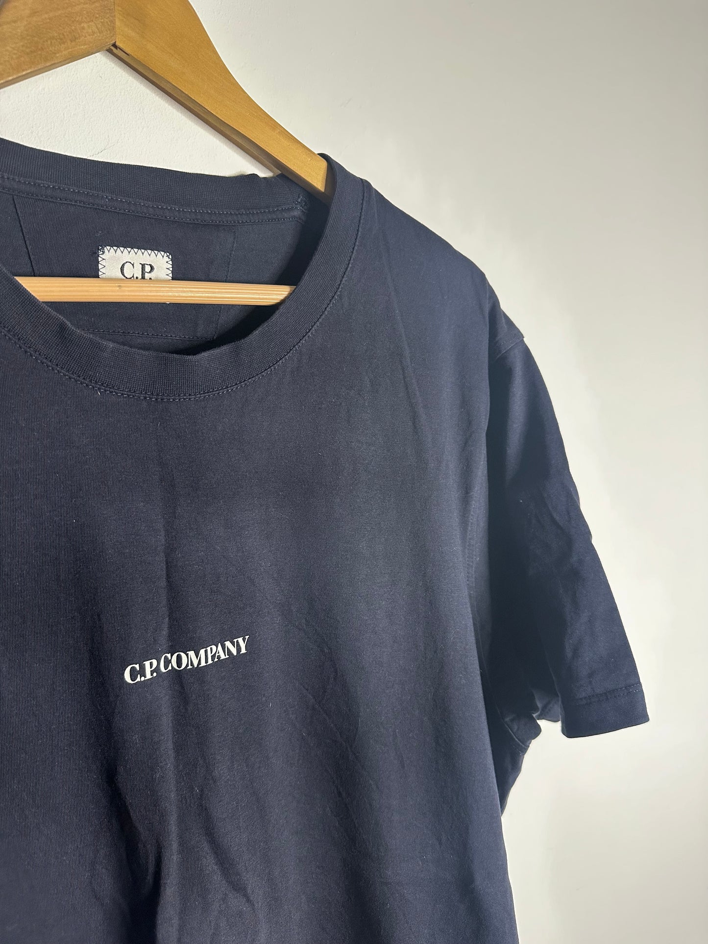C.P. Company Navy Front Print T - Shirt - XXL