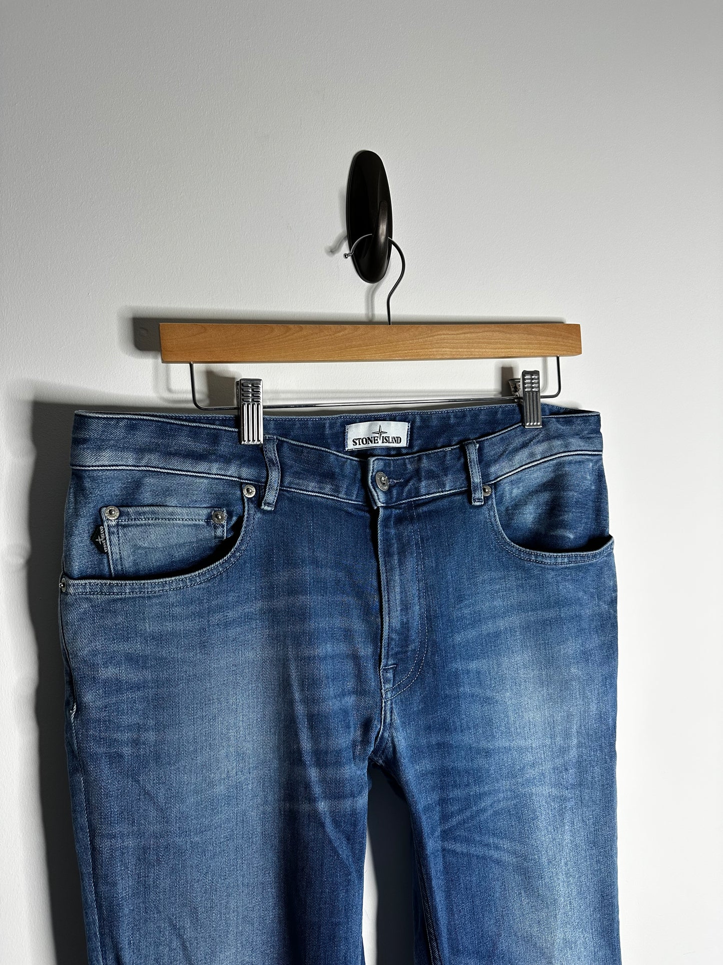 Stone Island Blue Denim Jeans - 32 Waist / 34 Leg