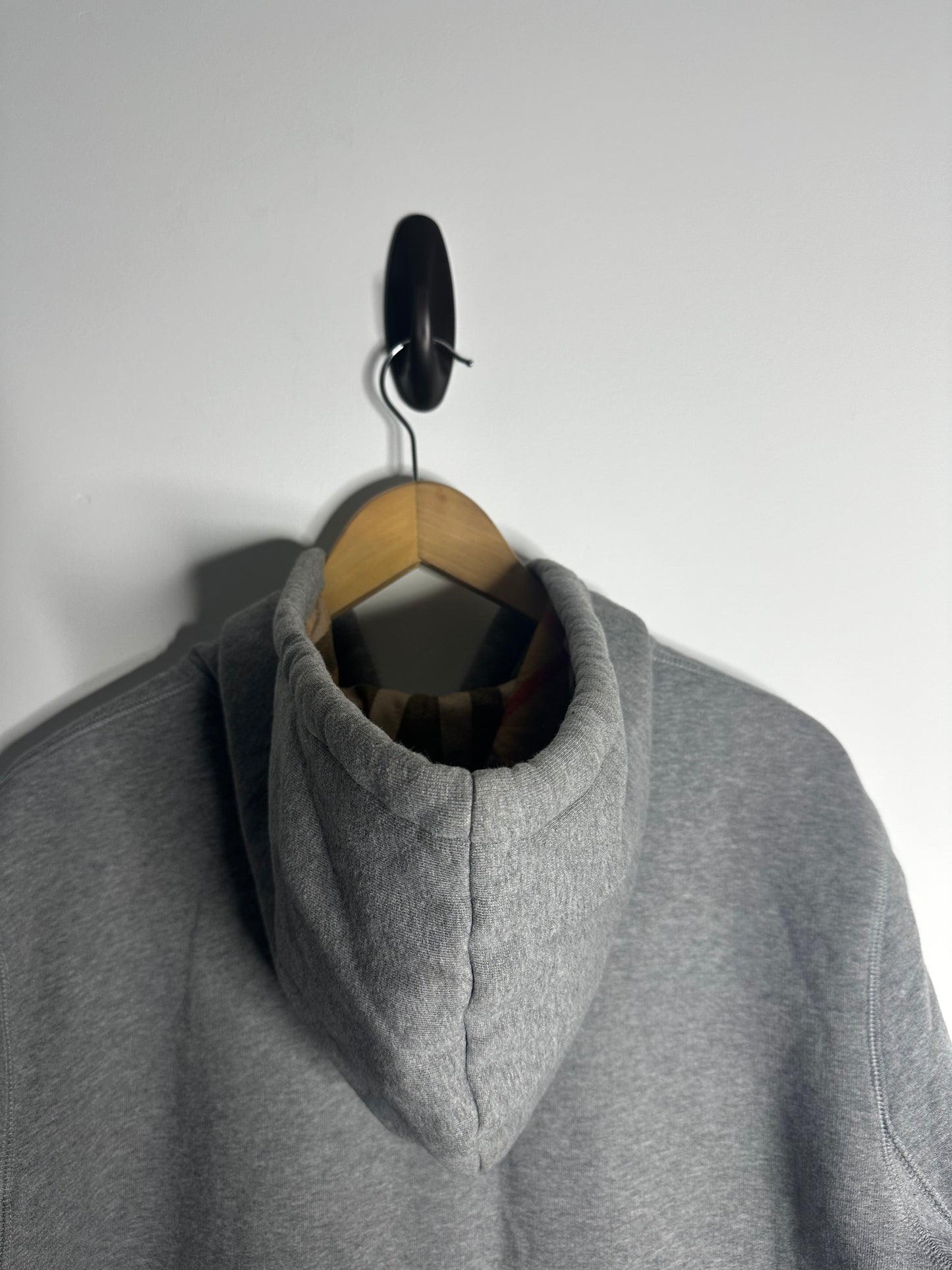 Burberry Grey Full Zip Nova Check Hood Hoodie - Extra Large