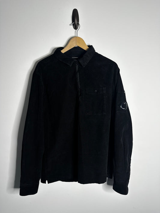 C.P. Company Black Corduroy Smock Overshirt - Extra Large
