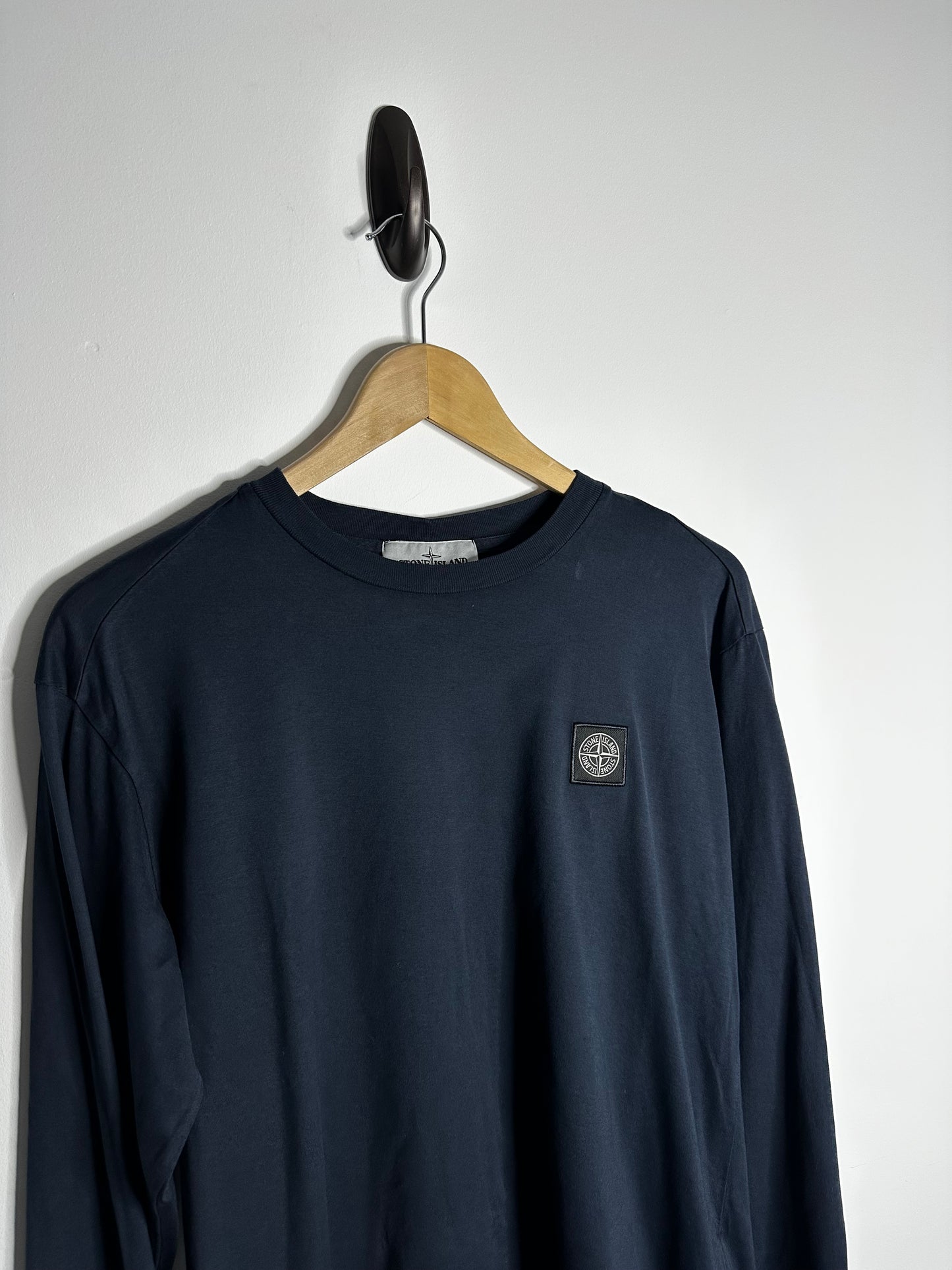 Stone Island Navy Long Sleeve T - Shirt - Medium