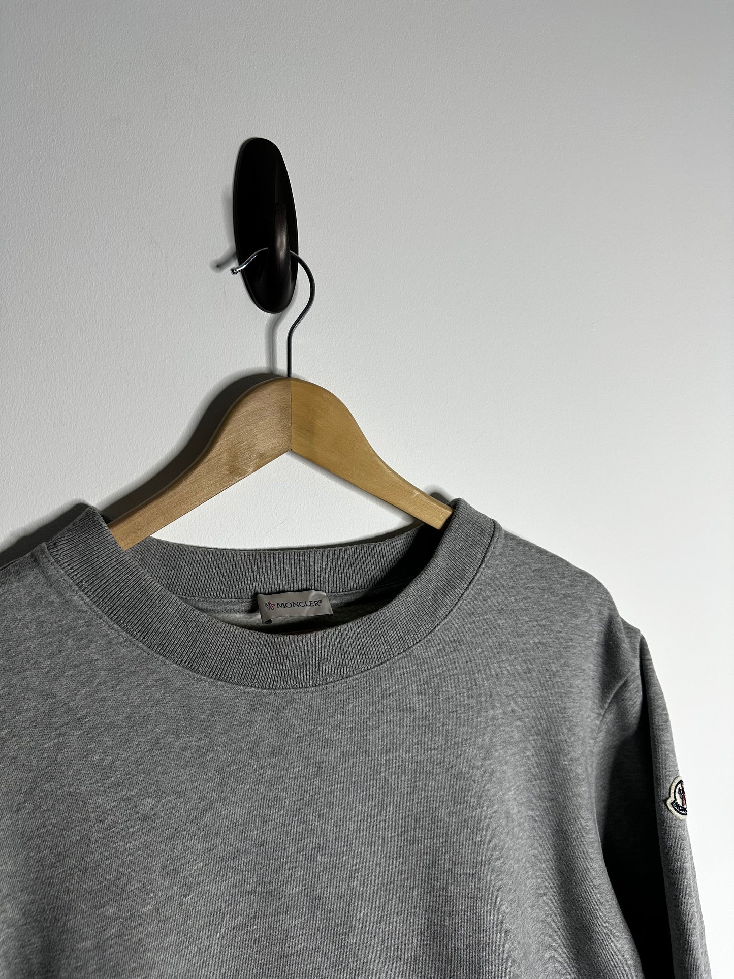 Moncler Grey Nylon Panel Sweatshirt - XXL