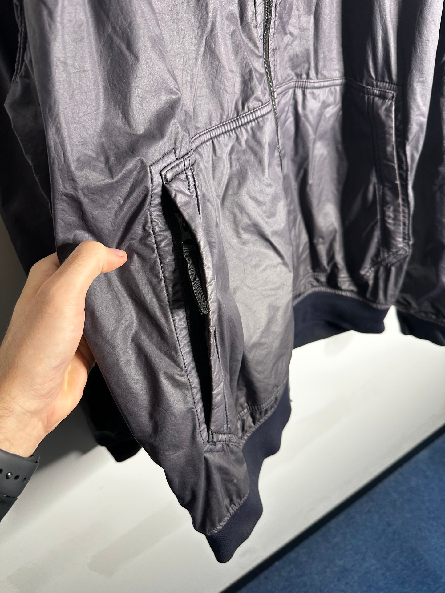 Stone Island Purple Lamy Flock Hooded Jacket - XXL