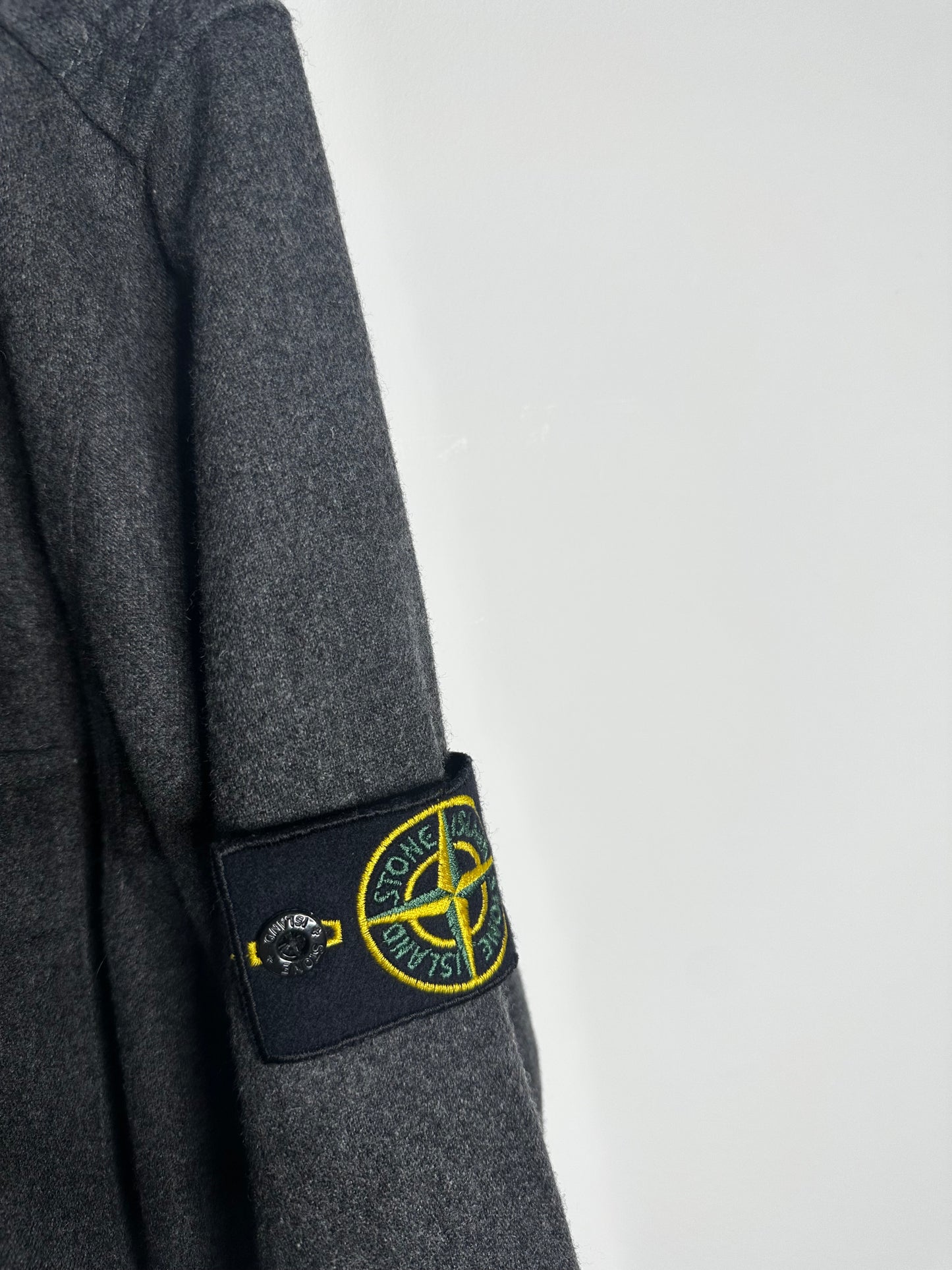 Stone Island Grey Wool Blend Button Shirt - XXL