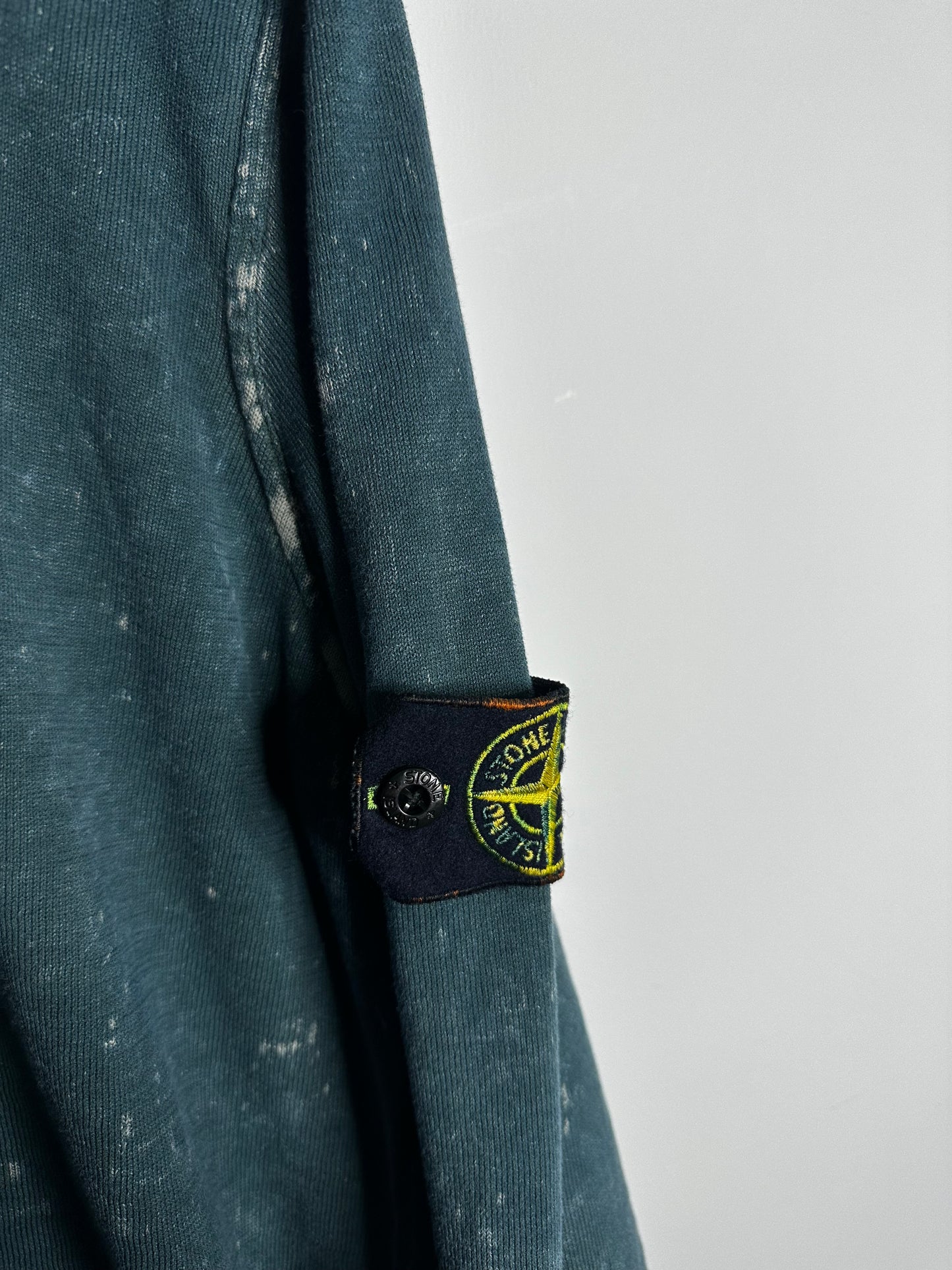 Stone Island Teal Off Dye OVD Camo Jumper - Large