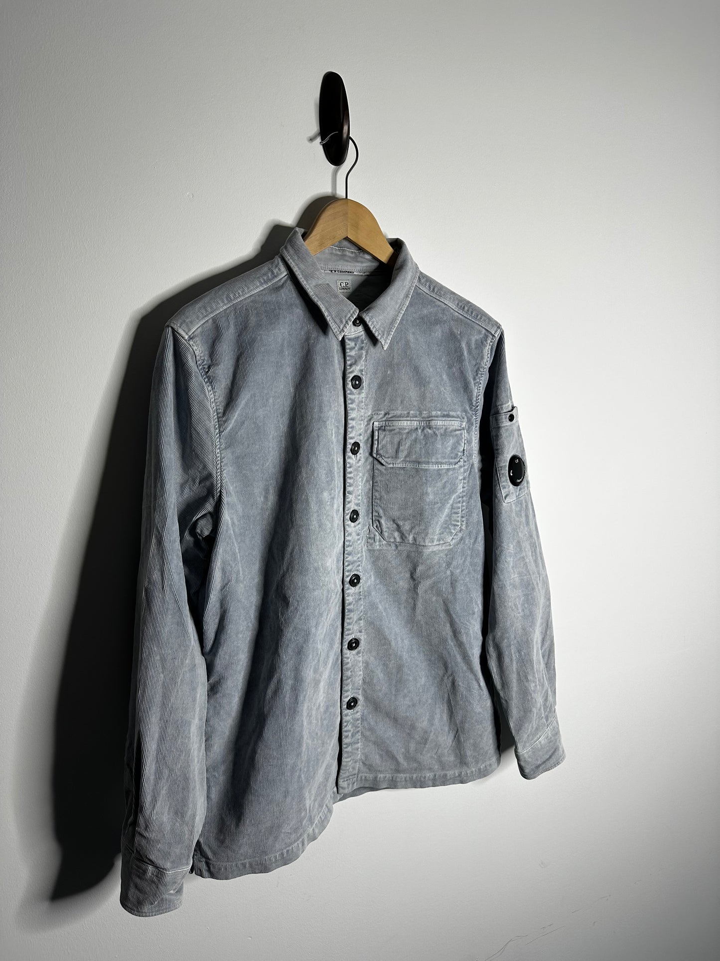 C.P. Company Light Blue Corduroy Overshirt - Large