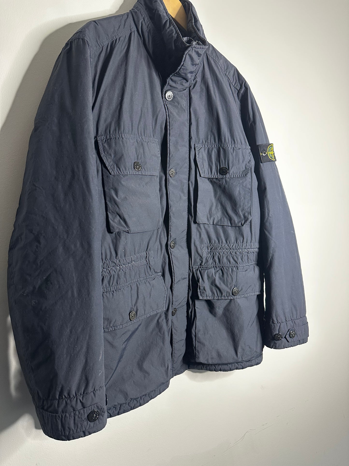 Stone Island Navy Naslan Light Watro Primaloft Field Jacket - Extra Large