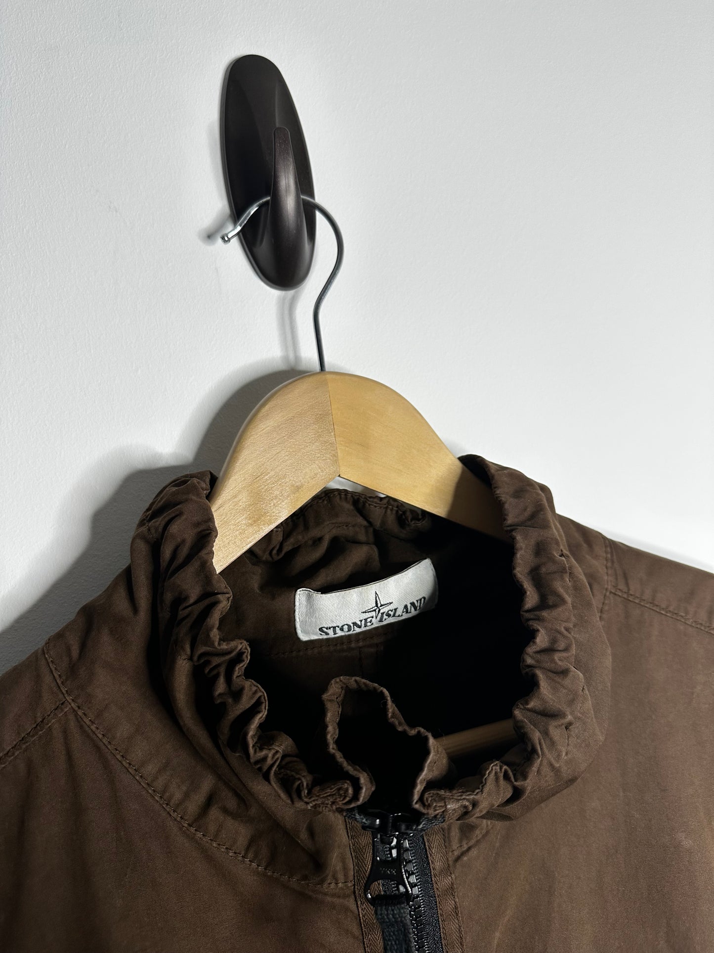 Stone Island Brown Pull Over Smock Overshirt - Large