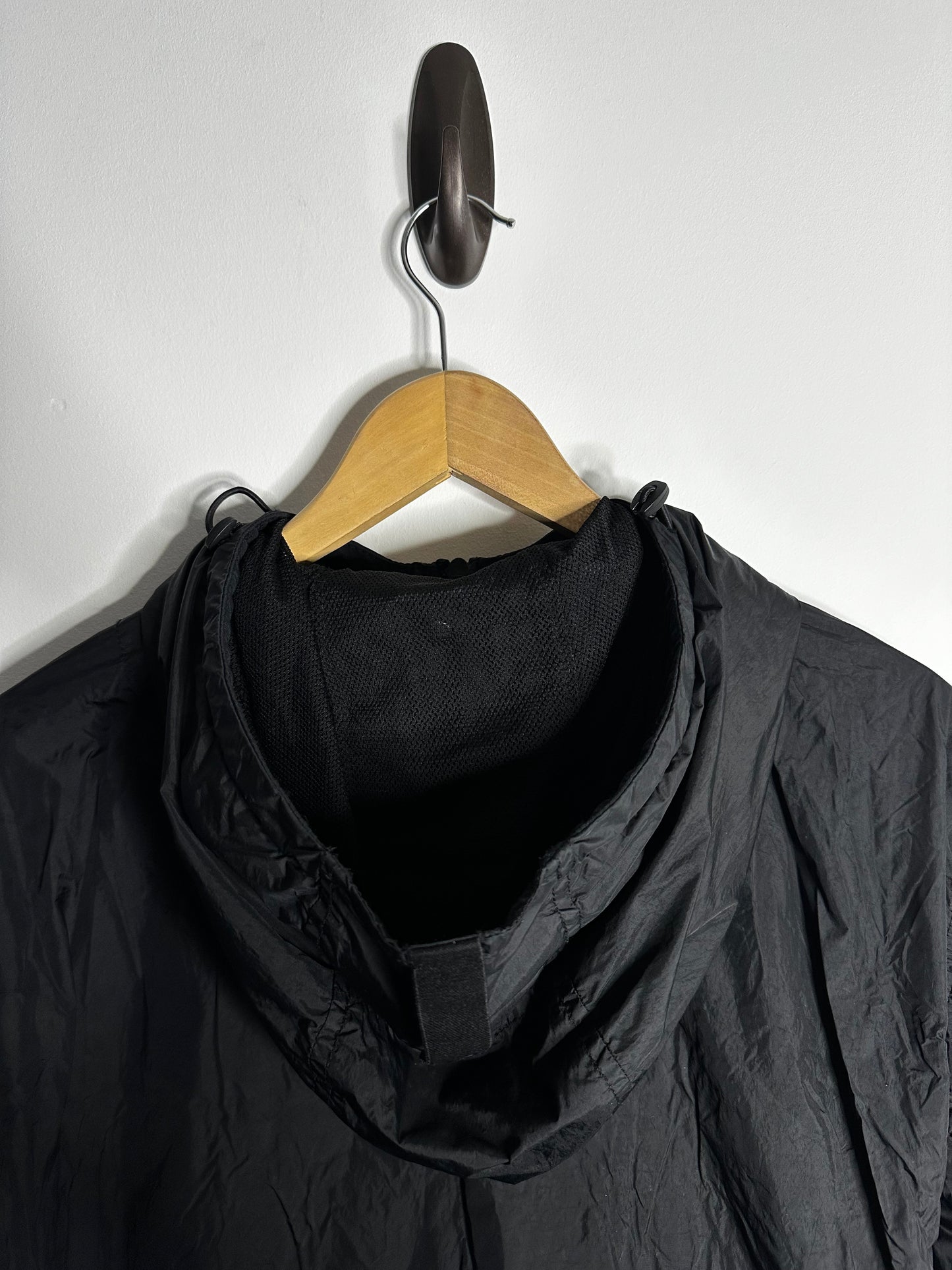 Stone Island Black Crinkle Reps R-NY Hooded Jacket - XXL