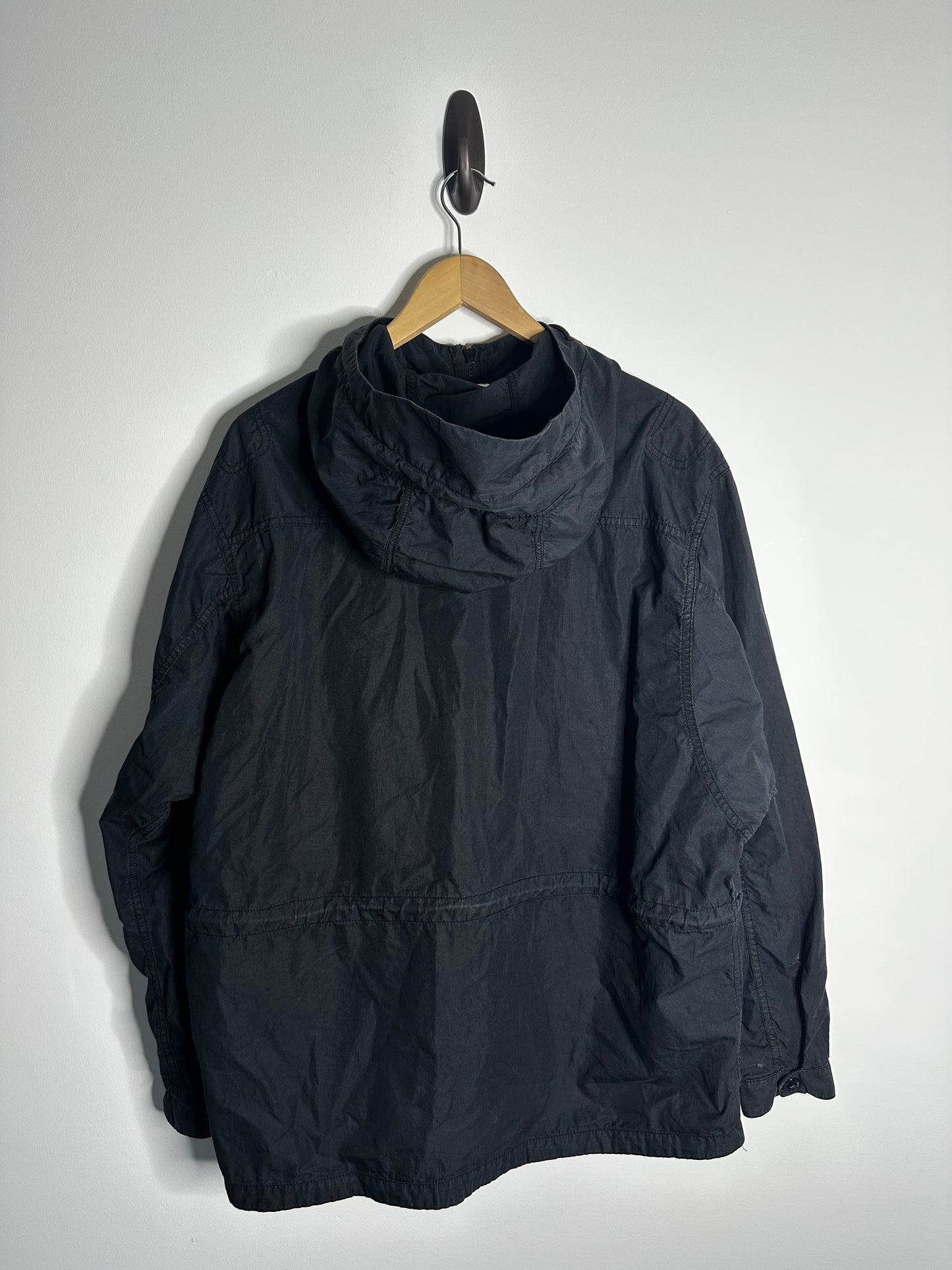 Stone Island Black LG Hooded Smock - Large