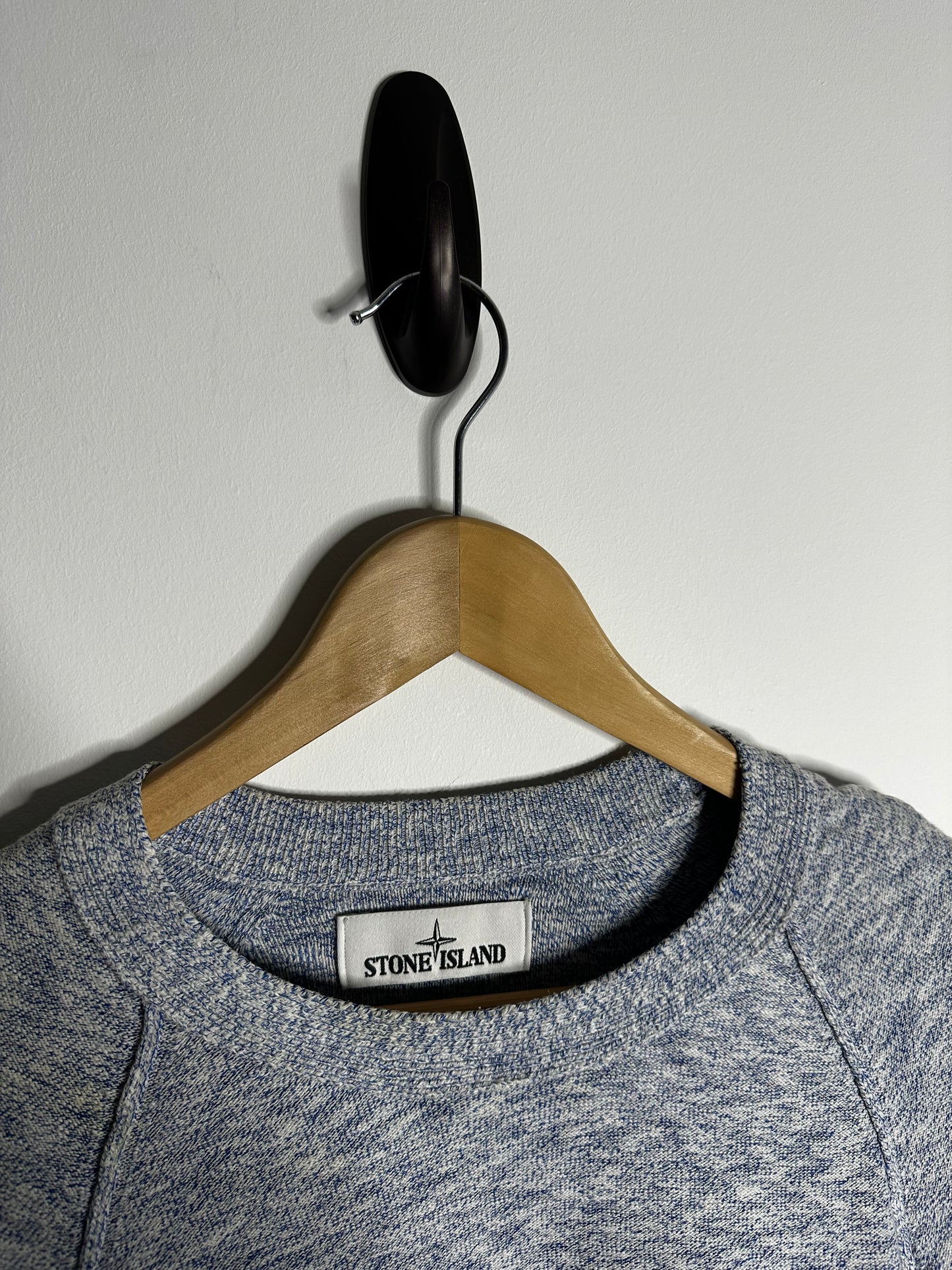 Stone Island Blue Marl Jumper - Large