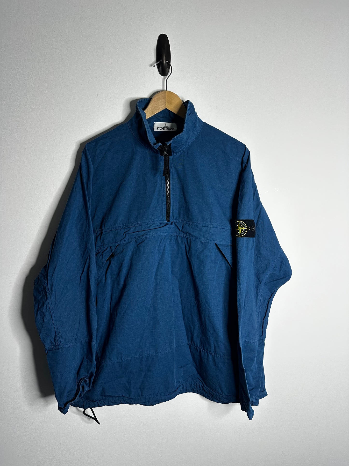 Stone Island Blue Ripstop Pullover Smock - Extra Large