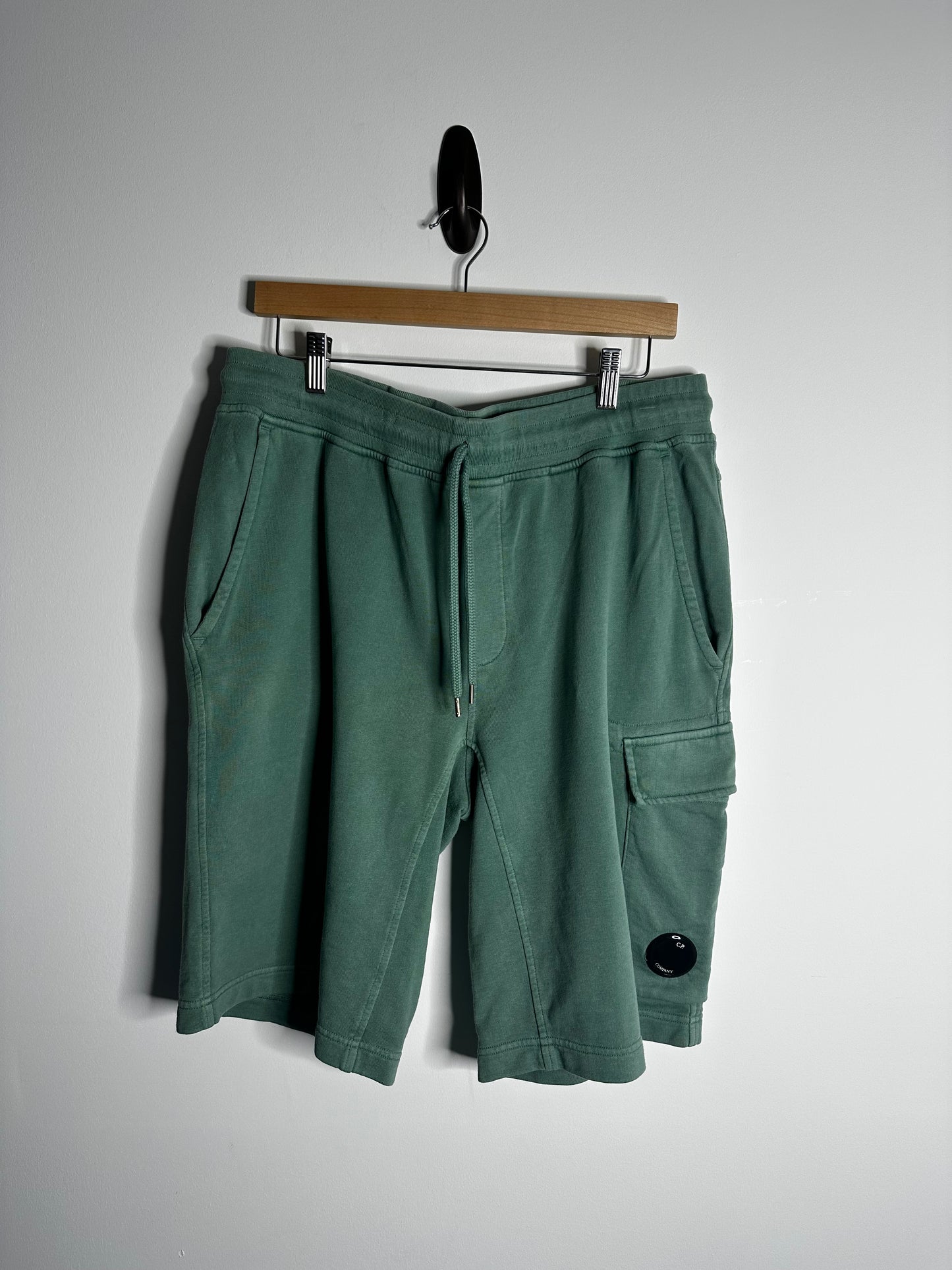 C.P. Company Green Resist Dyed Cotton Fleece Shorts
