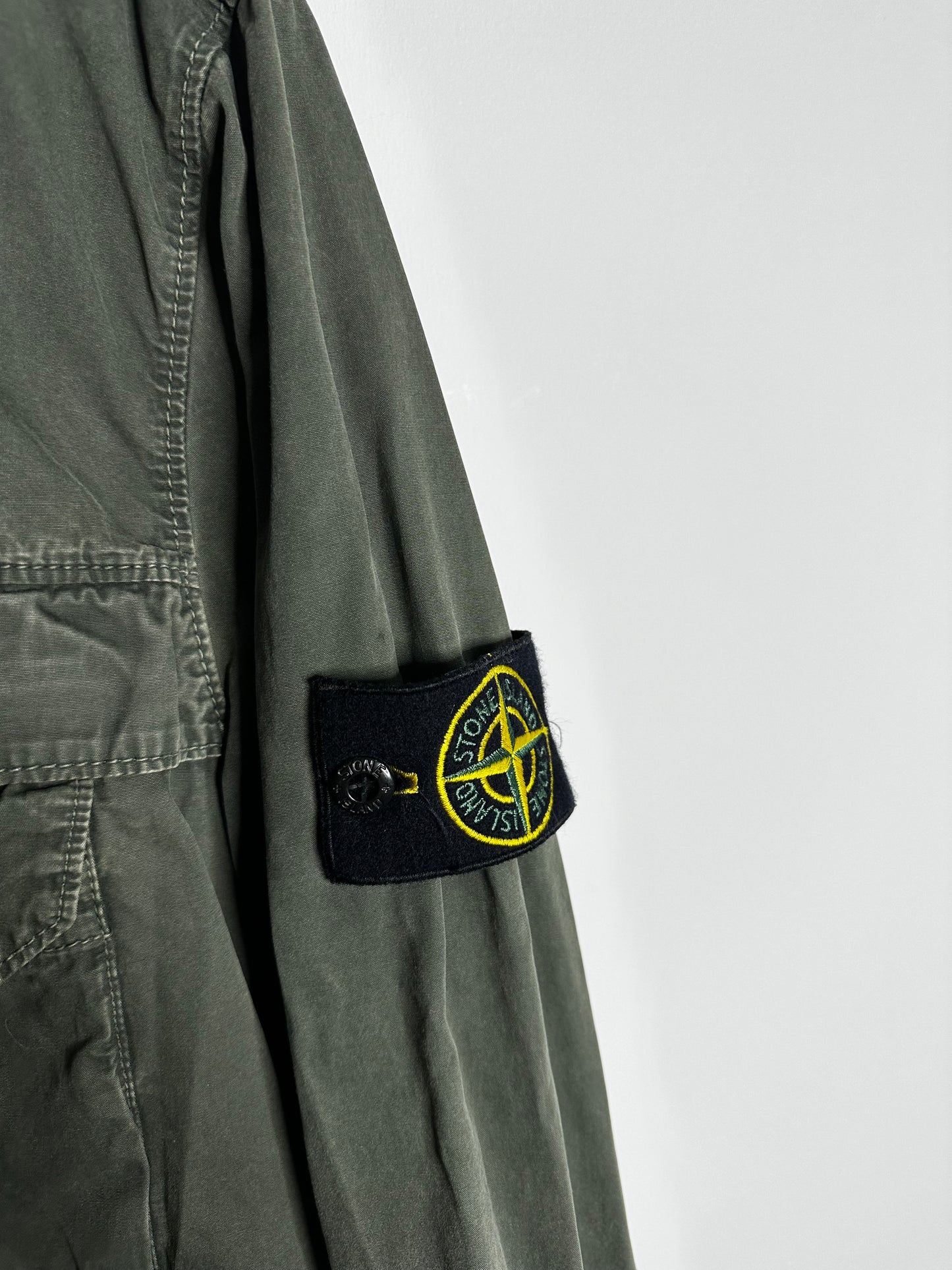 Stone Island Khaki Garment Dyed Overshirt - Large